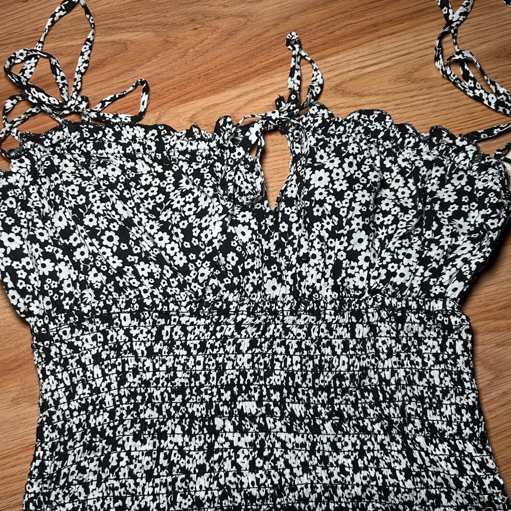 Free People Black and White Floral Bodysuit - Picture 11 of 15